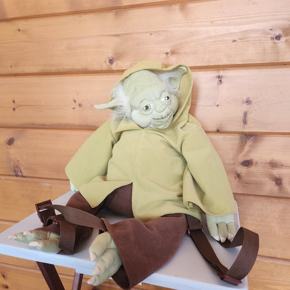 Star Wars Disney Yoda Backpack Bookbag Plush Lucas Film Jedi Master 24"